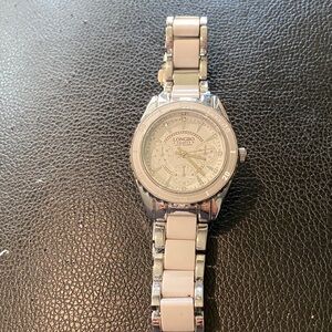 Women's Silver and Cream Watch